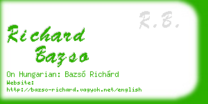 richard bazso business card