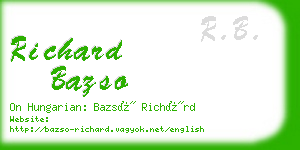 richard bazso business card